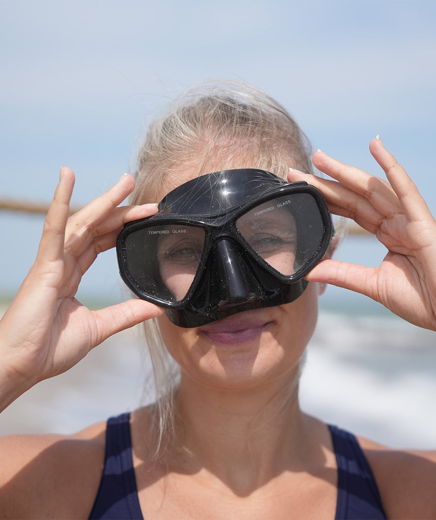 Watery diving mask for adults (from 15 years) - Fenton Pro - Black