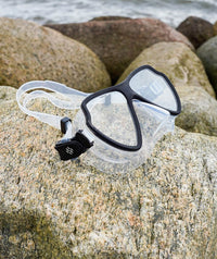 Watery diving mask for adults (from 15 years) - Itzel - Black