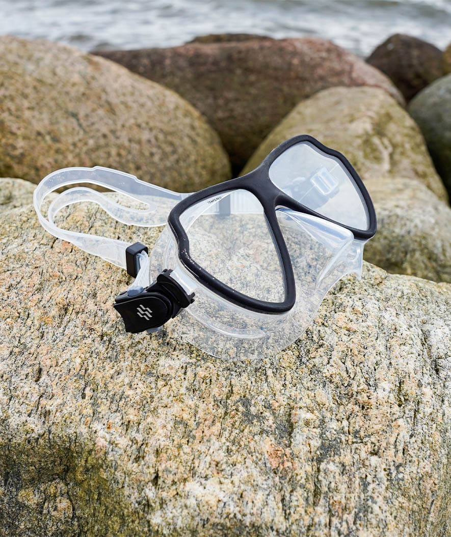 Watery diving mask for adults (from 15 years) - Itzel - Black