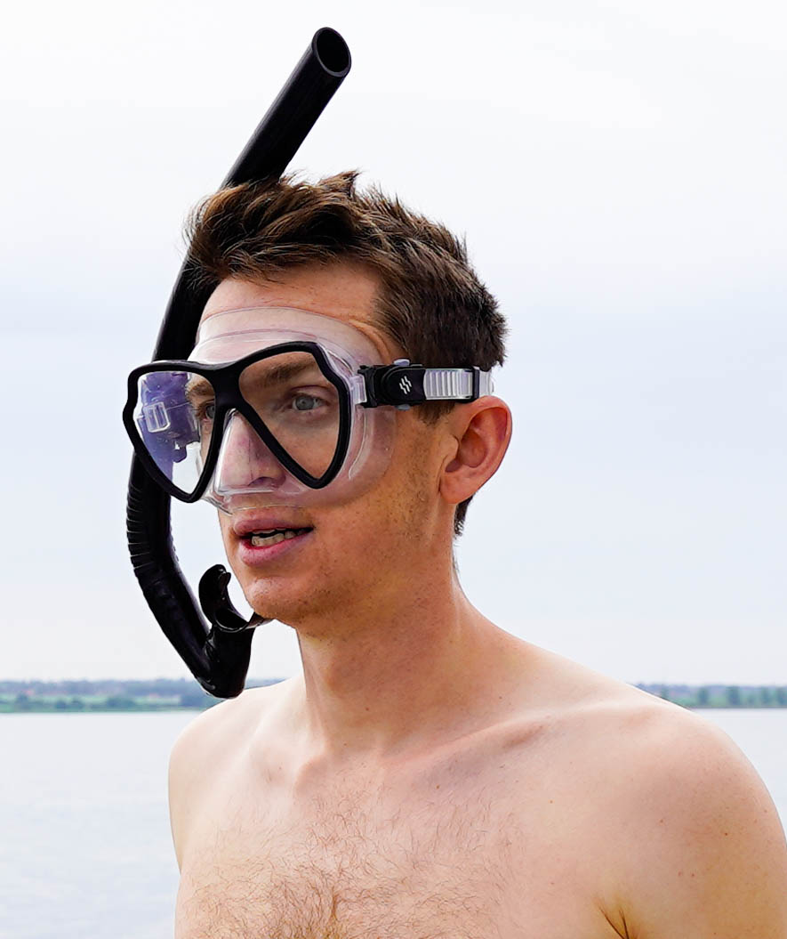 Watery diving mask for adults (from 15 years) - Itzel - Black