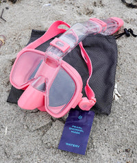 Watery full face diving mask for adults - Pearl - Pink