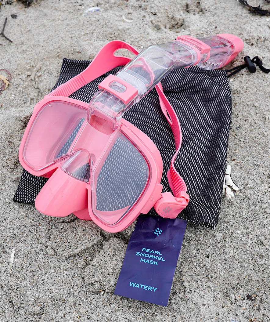 Watery full face diving mask for adults - Pearl - Pink