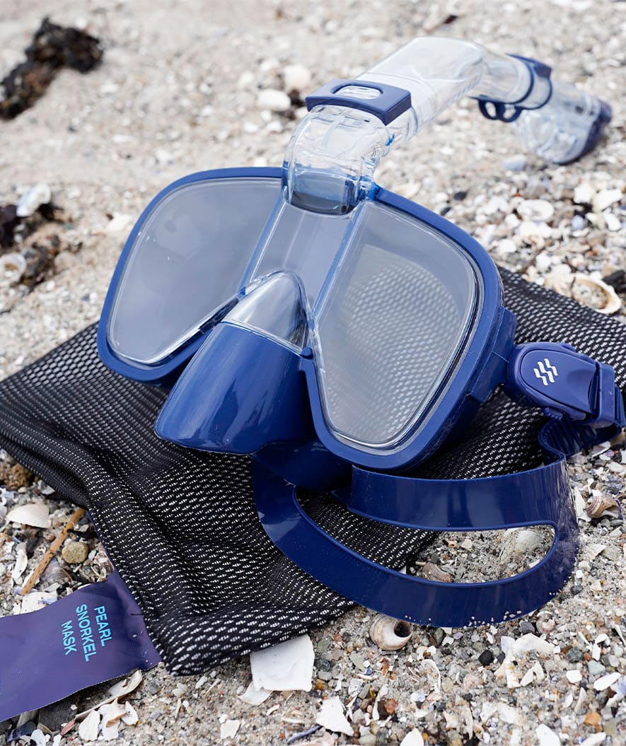 Watery full face diving mask for adults - Pearl - Dark blue