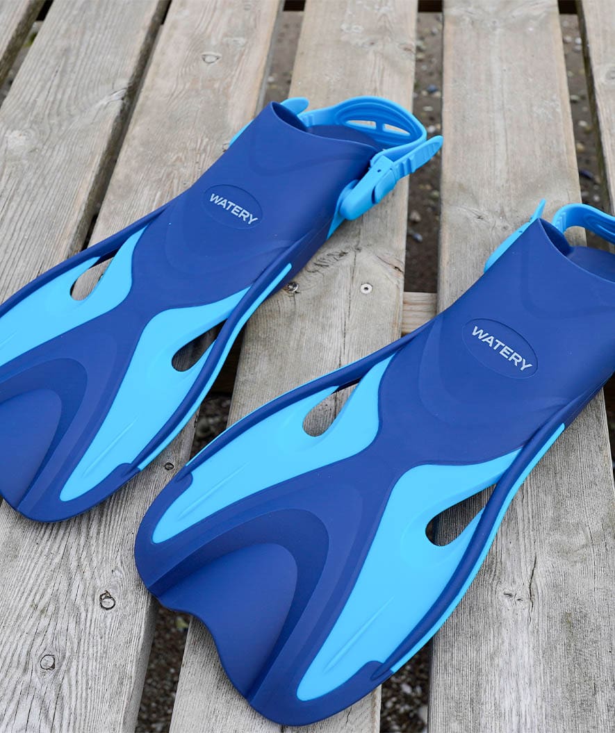 Watery short swim fins - Fisher - Blue
