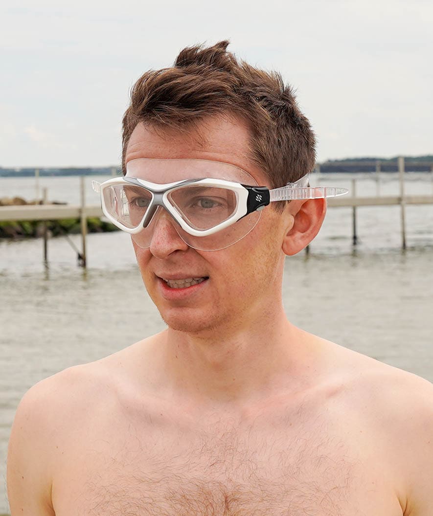 Watery swim mask for adults - Mantis - Pink/clear