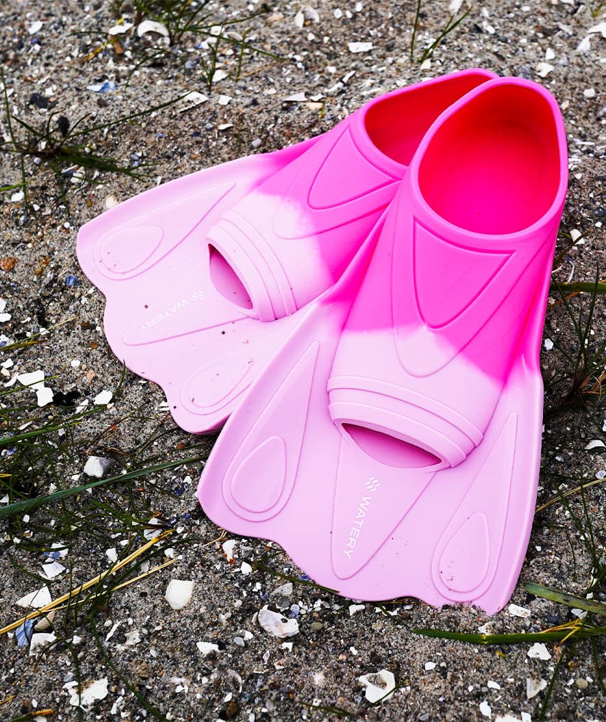 Watery swim fins for kids - Leander - Light pink