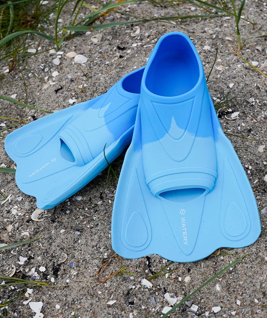 Watery swim fins for kids - Leander - Blue