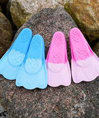 Watery swim fins for kids - Leander - Blue