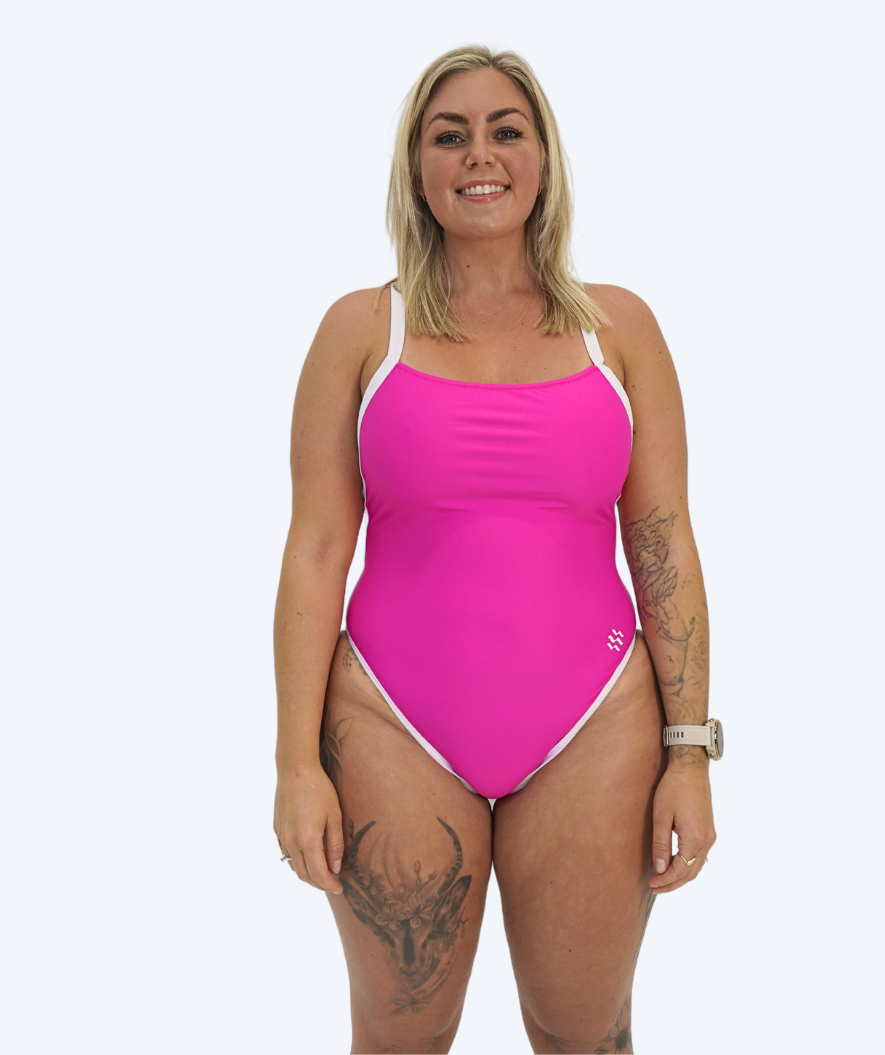Watery swimsuit for women - Eco Sunkissed Solid - Cherry Pink