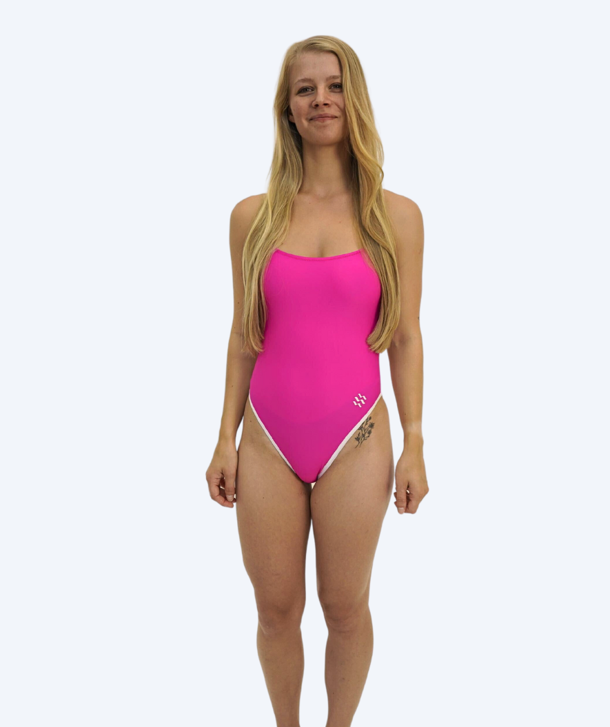 Watery swimsuit for women - Eco Sunkissed Solid - Cherry Pink