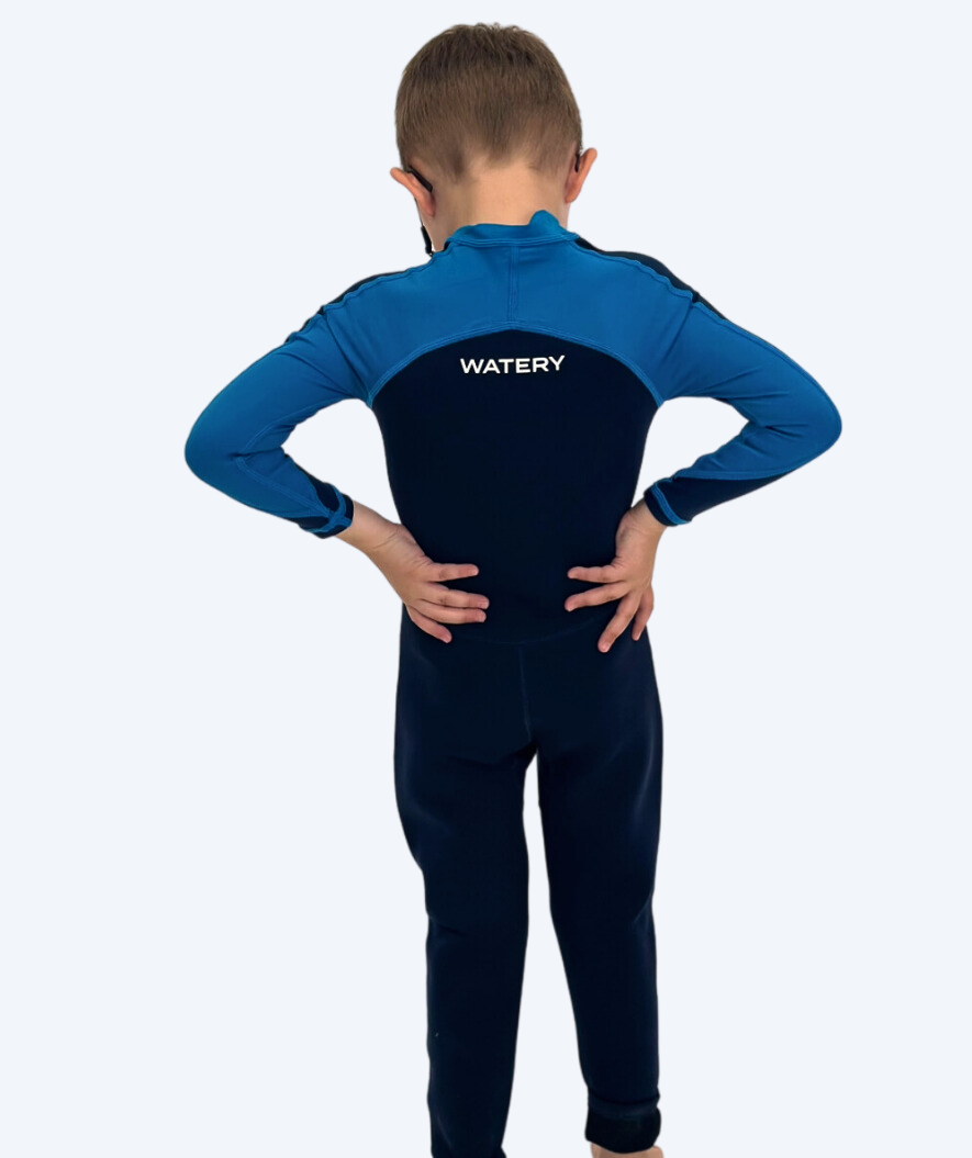 Watery UV wetsuit for kids - Calypso Full-Body - Blue/dark blue