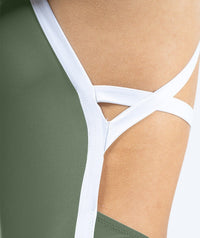 Watery swimsuit for women - Eco Sunkissed Solid - Army