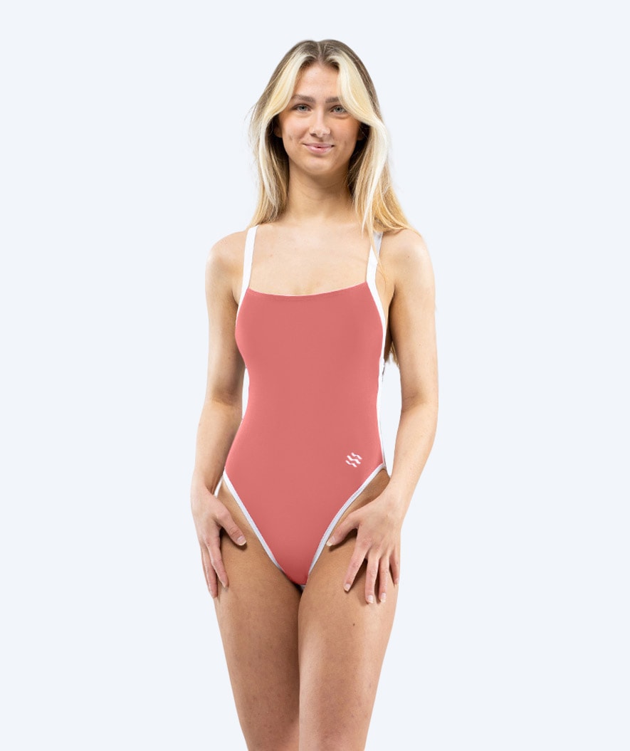 Watery swimsuit for women - Eco Sunkissed Solid - Cavalry Red