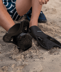 Watery snorkel set for adults - Fisher/Pearl - Black