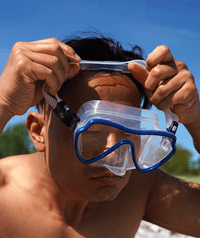 Watery diving mask for adults (from 15 years) - Fraser - Blue/clear