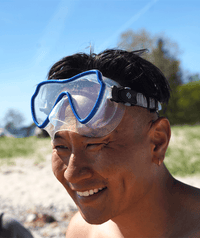 Watery diving mask for adults (from 15 years) - Fraser - Blue/clear