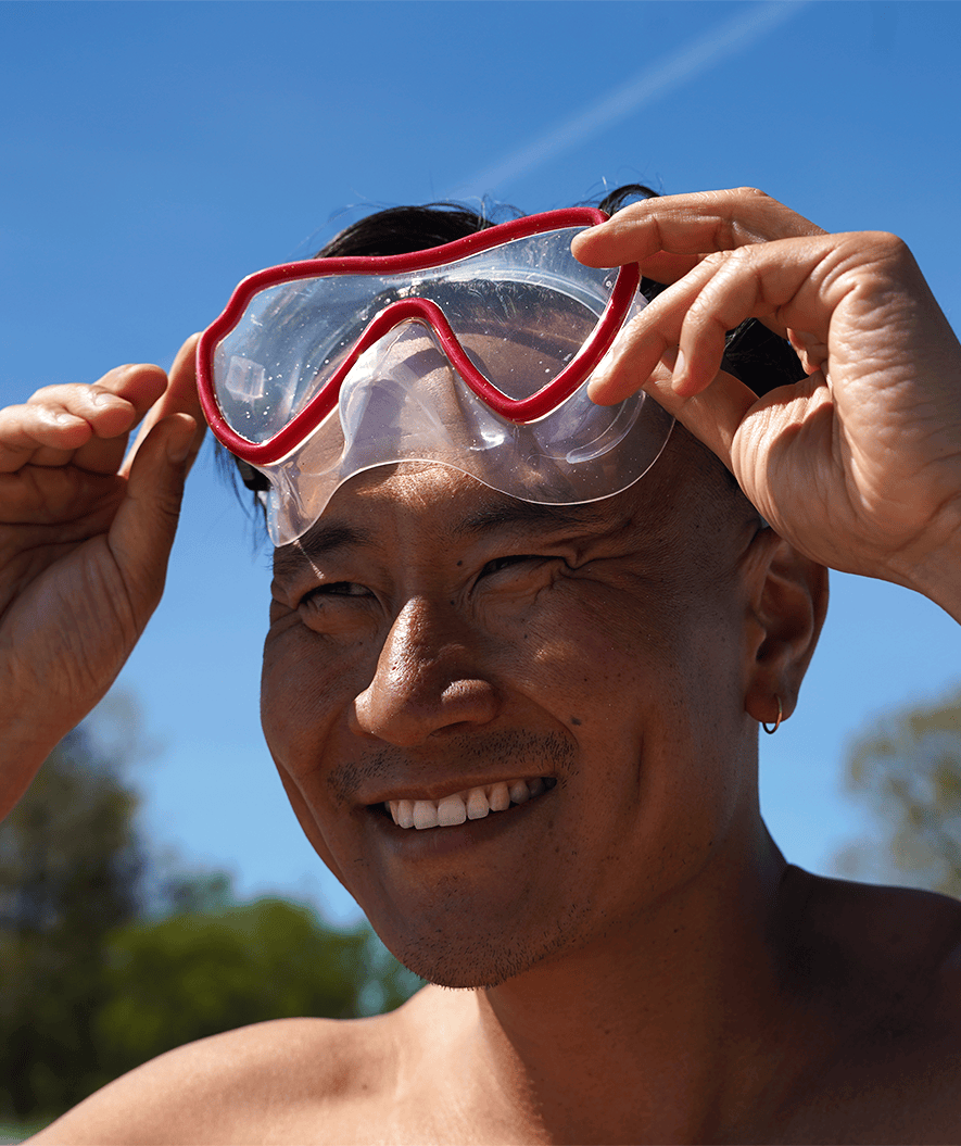 Watery Combo snorkel set for adults (from 15 years) - Fraser/Coast - Red