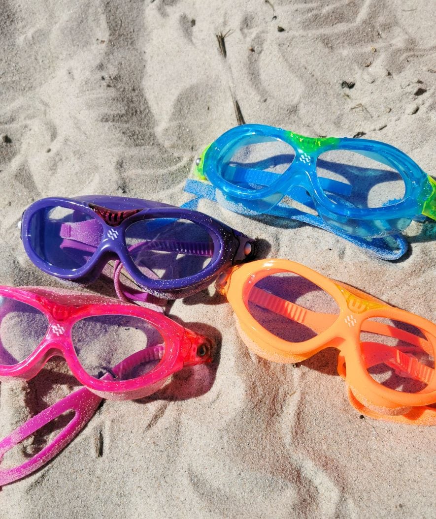 Watery swim goggles for kids - Mantis 2.0 - Orange/clear