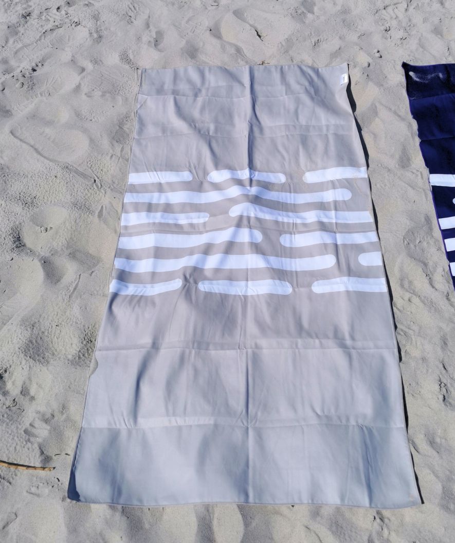 Watery microfiber towel (160 x 80 cm) - Eco Nebraska - Sand