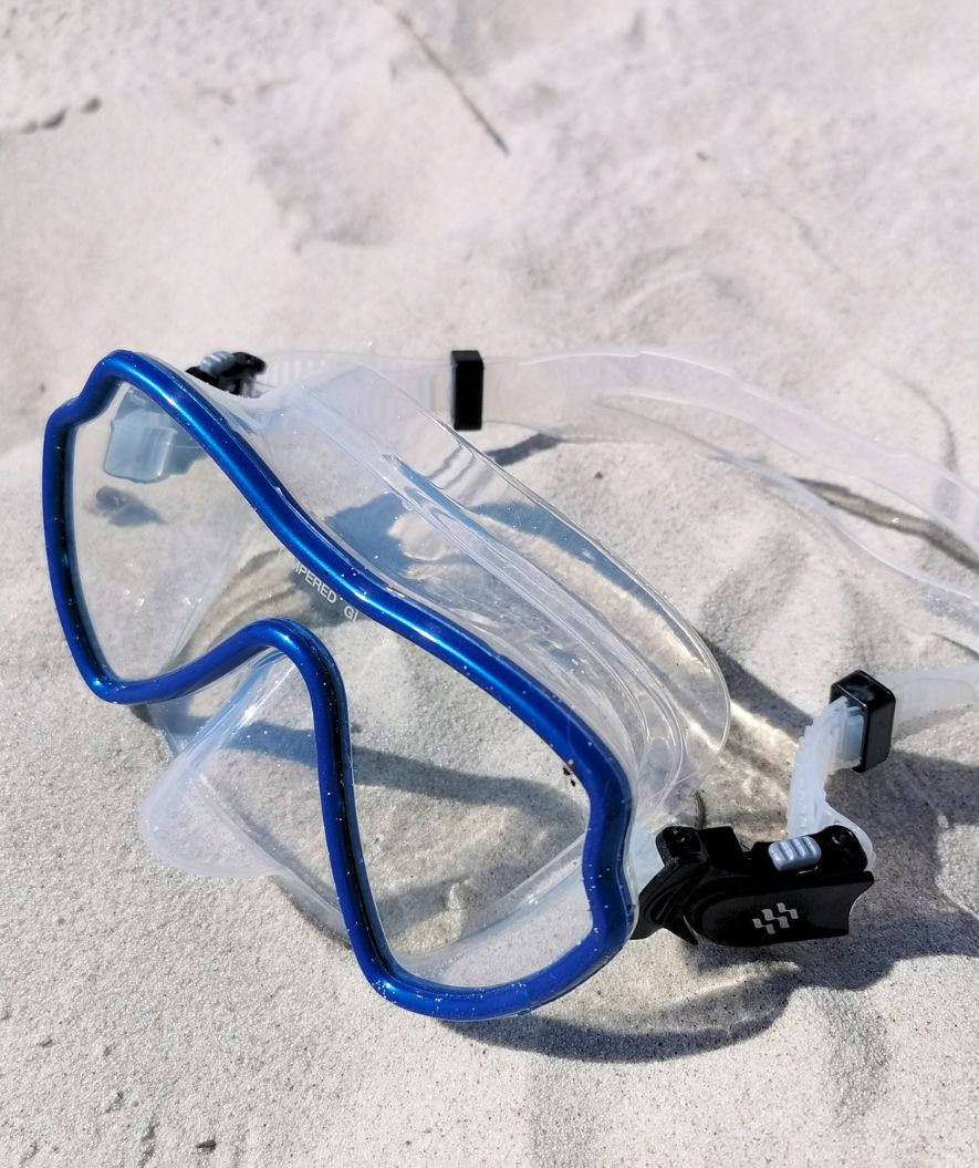 Watery diving mask for adults (from 15 years) - Fraser - Blue/clear