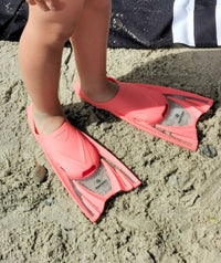Watery swim fins for kids (25-34) - Bimasha - Light pink