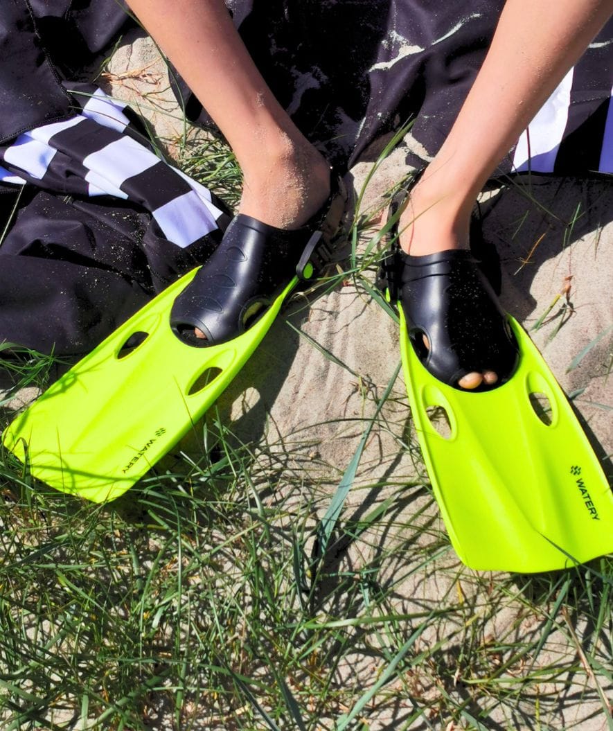Watery diving fins for kids - Masika - Green