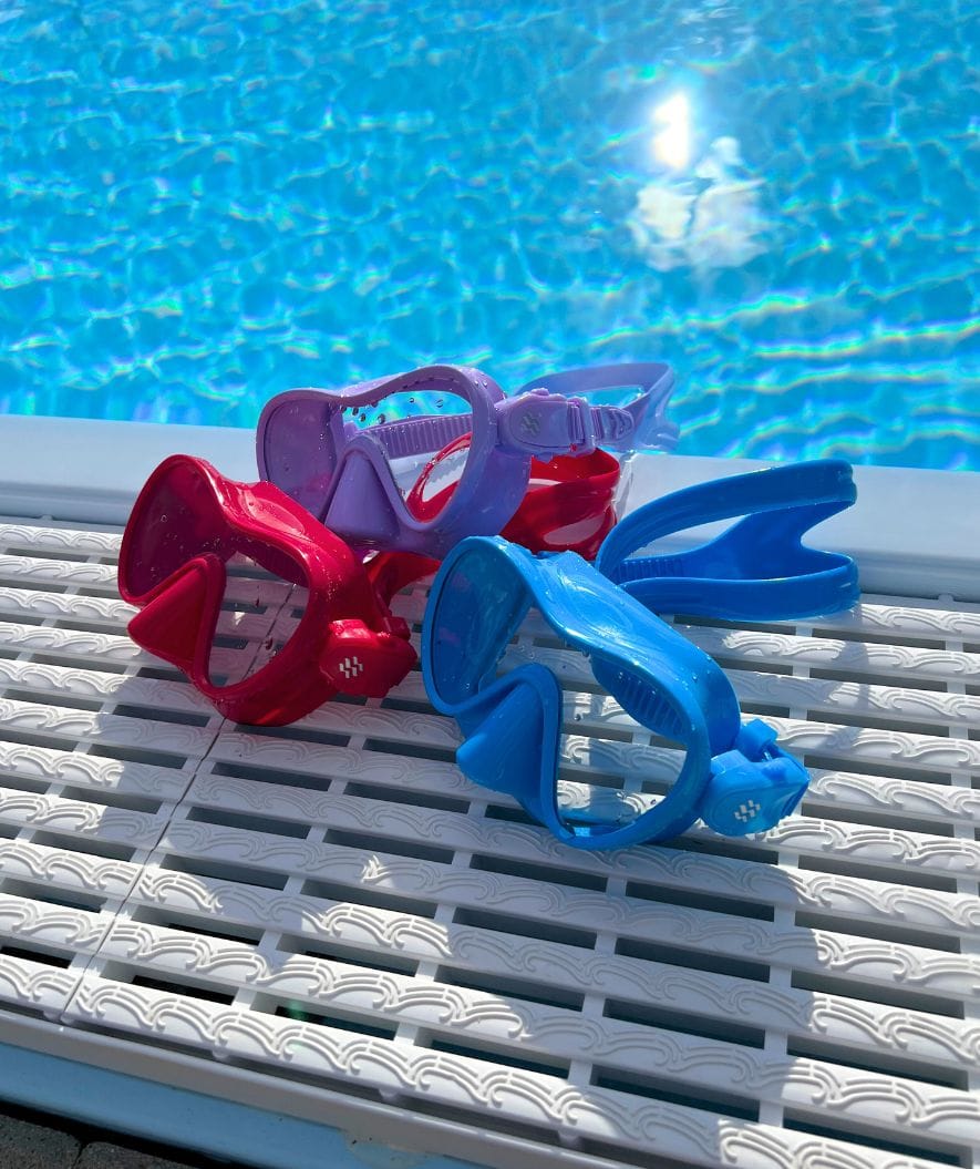 Watery diving mask for adults (from 12 years) - Cliff - Red