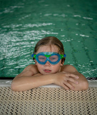 Watery swimming goggles for kids - Mantis 2.0 - Atlantic Blue/clear