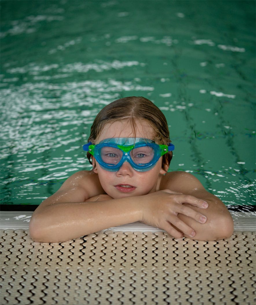 Watery swimming goggles for kids - Mantis 2.0 - Atlantic Blue/clear