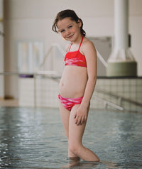Watery mermaid bikini top for girls - Pink Blush