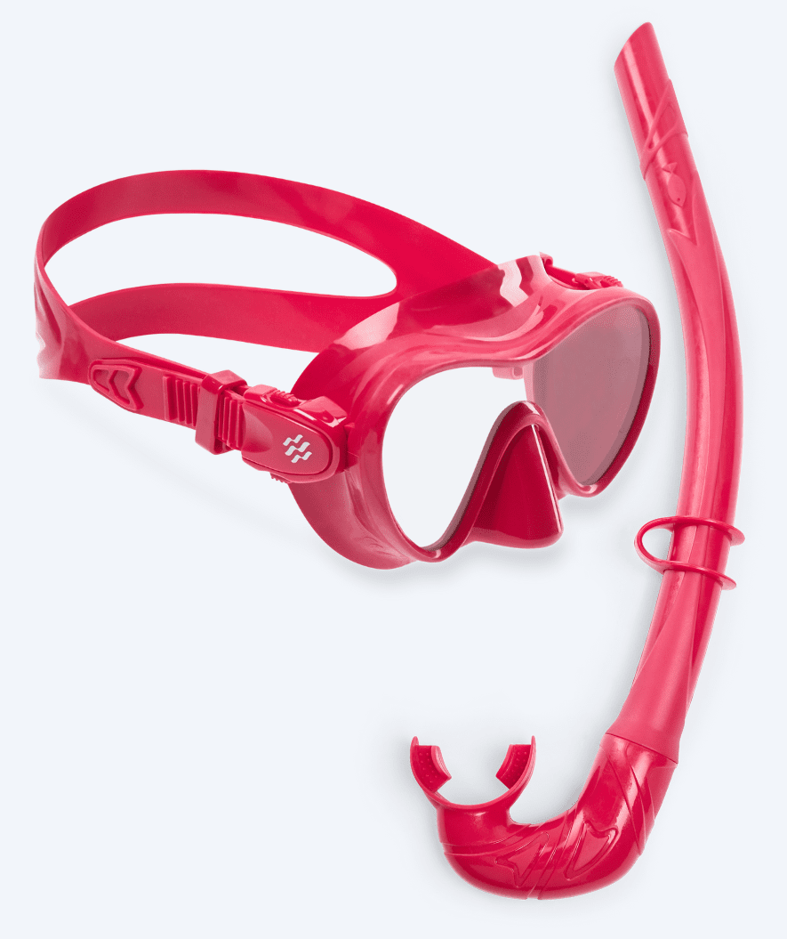 Watery diving mask for kids (4-12) - Cliff - Red