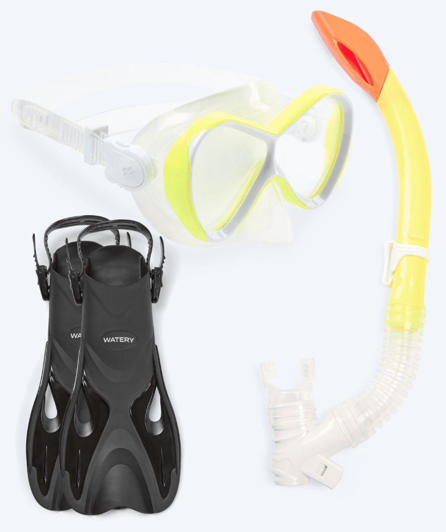 Watery snorkel set for kids - Fisher/Triton - Yellow