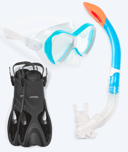 Watery snorkel set for kids - Fisher/Triton - Light blue