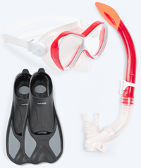 Watery snorkel set for kids - Pike/Triton - Red