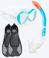 Watery snorkel set for kids - Pike/Triton - Light blue