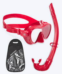 Watery Combo snorkel set for kids - Cliff - Dark red