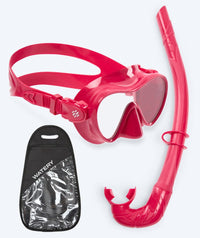 Watery Combo snorkel set for kids - Cliff - Red
