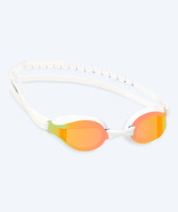 Watery Elite swim goggles - Poseidon Mirror - White/gold