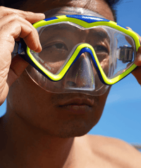 Watery snorkel set for adults (from 15 years) - Leach/Breeve - White/pink