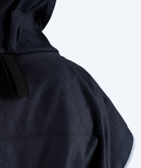 Watery bathing poncho for junior (6-15) - Microfiber - Black