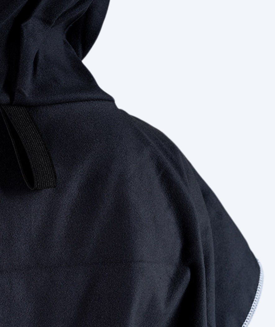 Watery bathing poncho for junior (6-15) - Microfiber - Black