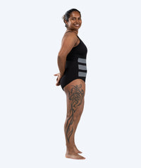 Watery Swimsuit with Inserts for Women - Mystique Stripes - Black
