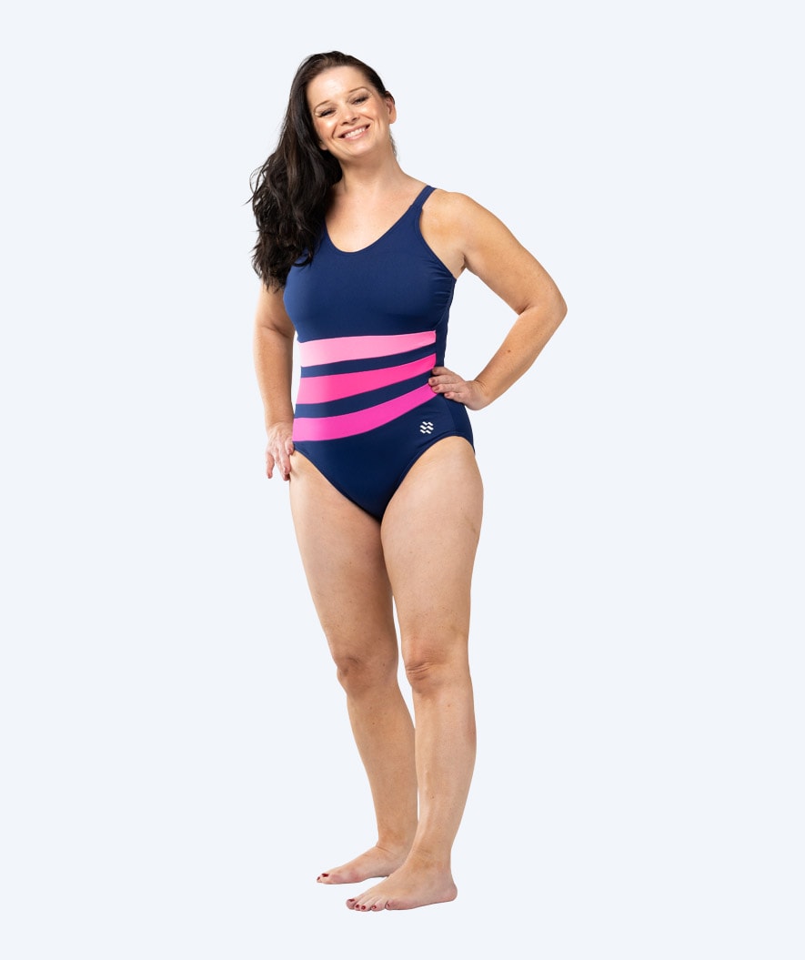 Watery swimsuits with inserts for women - Mystique Stripes - Pinky