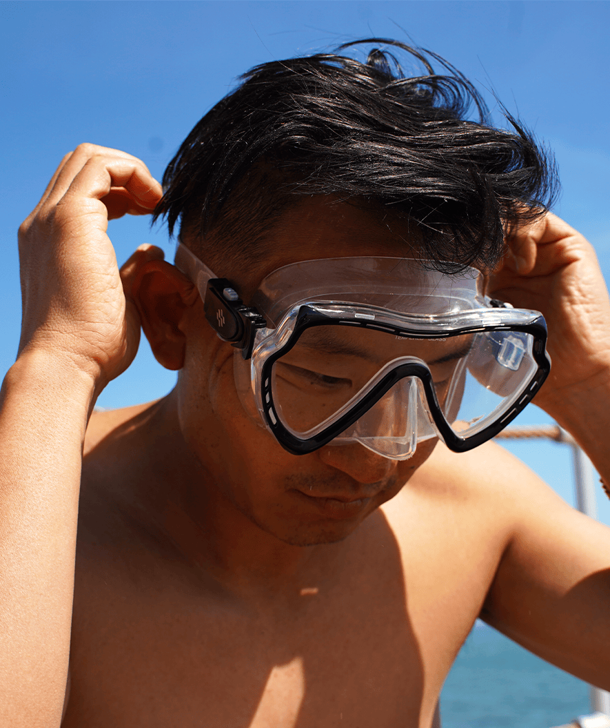 Watery snorkel set for adults (from 15 years) - Nebula/Breeve - Black