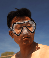 Watery diving mask for adults (from 15 years) - Nebula - Black