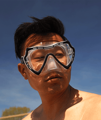 Watery Combo snorkel set for adults (from 15 years) - Nebula - Black