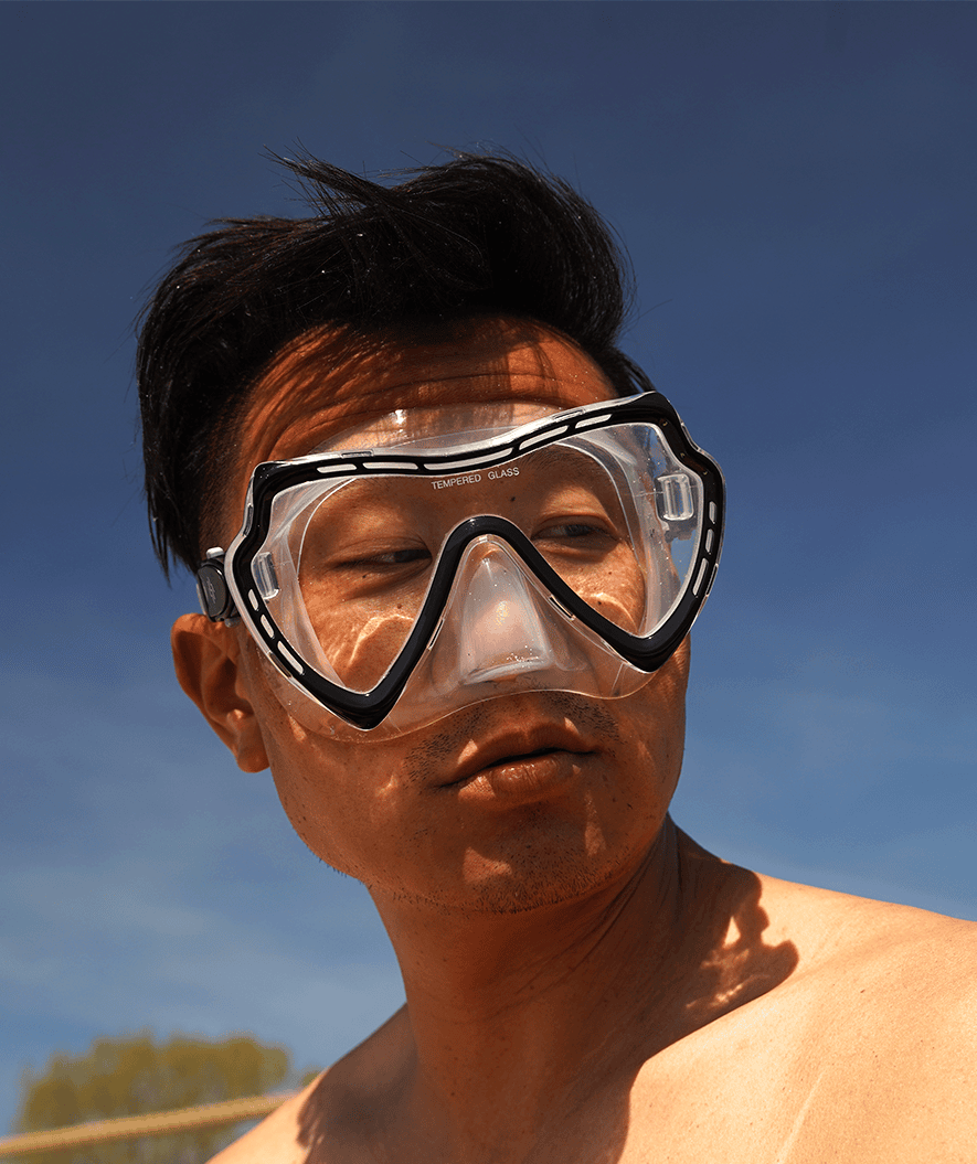 Watery Combo snorkel set for adults (from 15 years) - Nebula - Black