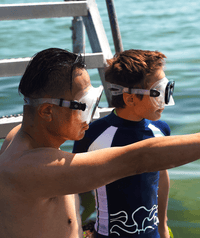 Watery snorkel set for adults (from 15 years) - Nebula/Breeve - Black/Red