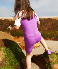Watery UV wetsuit for kids - Calypso Shorty - Purple