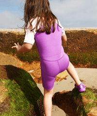 Watery UV wetsuit for kids - Calypso Shorty - Atlantic Purple